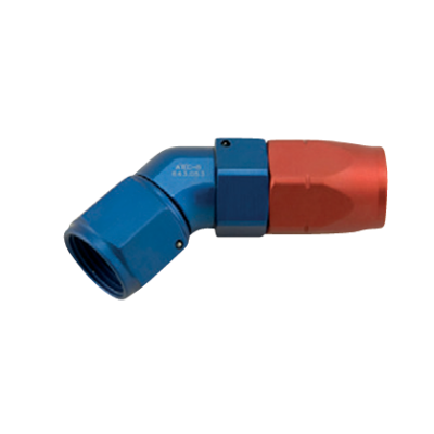 Raccord 45° dh6 9/16x18unf aluminium ess noir - atec 643051bk
