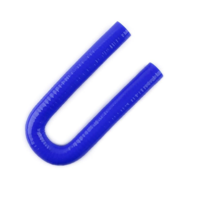 Durite silicone coudée 180 degrés diamètre 16mm bras 100mm bleu