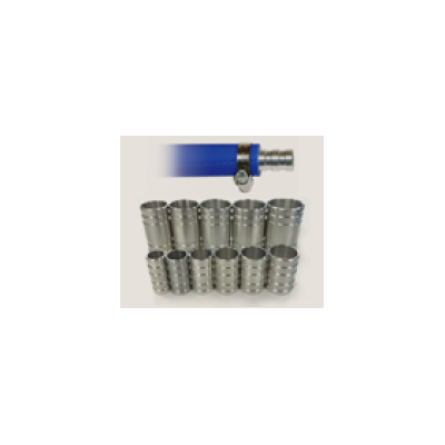 Manchon aluminium droit nervuré diamètre 16mm