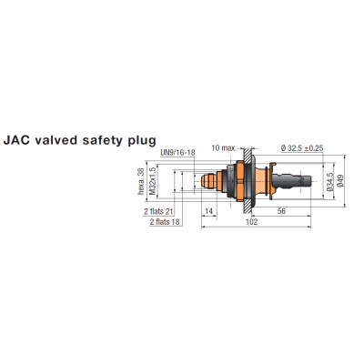 Embout pour poignée de levage STAUBLI JAC06.5655
