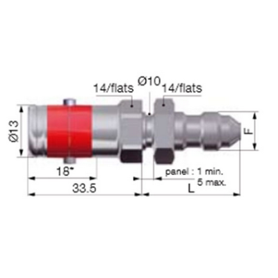 Coupleur de frein mâle DH3 STAUBLI SPH03.2652/BA/L/KR