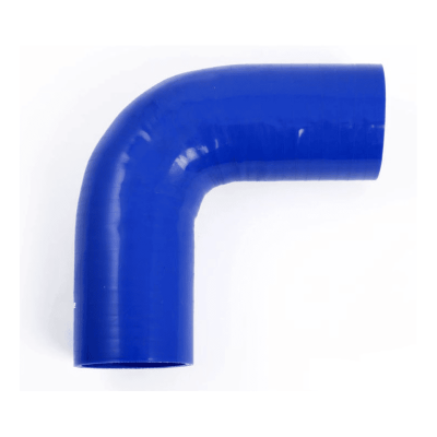 Durite silicone 90° Bleu Ø76mm Bras de 150mm