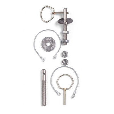 Attache capot OMP en inox avec goupille large