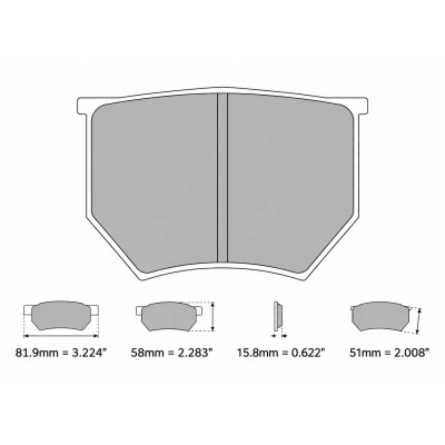 Plaquettes de frein FERODO RACING DS300 type haute friction