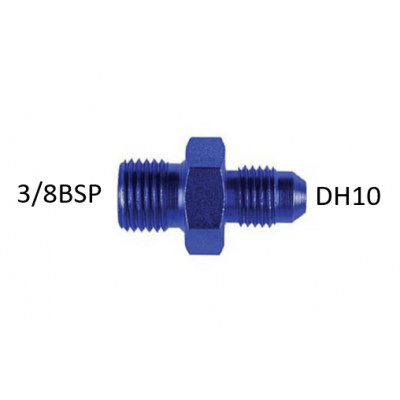 Adaptateur aluminium mâle/mâle 3/8BSP / DH10 7/8x14UNF   GOODRIDGE 741-06-10D