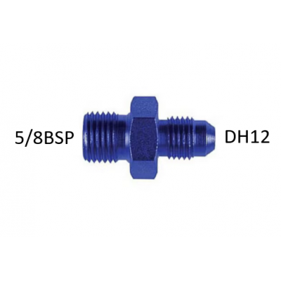 Adaptateur aluminium mâle/mâle 5/8BSP / DH12 1"1/16x12UNF (spécial client)  GOODRIDGE 741-10-12D