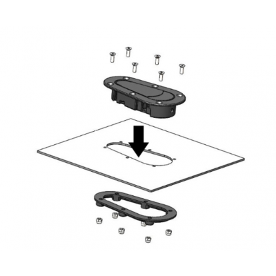 Attaches capot encastrées AEROCATCH  par le dessus - la paire