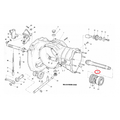 Couple conique 13x36 pour boite de vitesse MK8/9 (avec super finition) HEWLAND HC8-221-13:36M