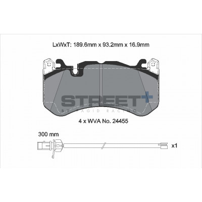 Plaquettes Pagid Street + homologué Route T8073SP2001
