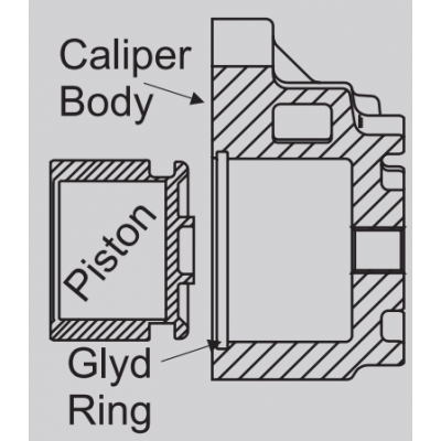 Piston AP Racing CP3704-108 joint sur le piston (SOP) - 1.62x34.3 mm aluminium