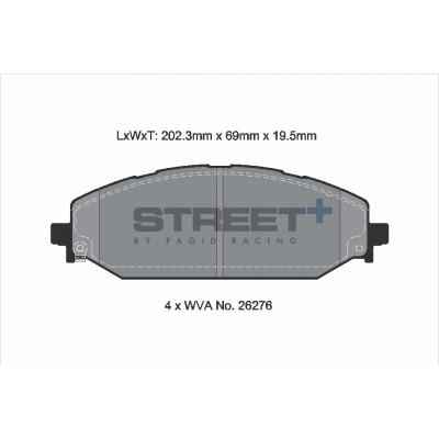 Plaquettes Pagid Street + homologué Route T8239SP2001