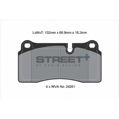 Plaquettes Pagid Street + homologué Route T8253SP2001