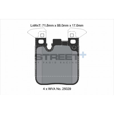 Plaquettes Pagid Street + homologué Route T8195SP2001