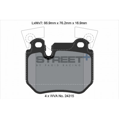 Plaquettes Pagid Street + homologué Route T8067SP2001