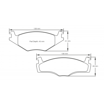 Plaquettes de frein PAGID Racing 4011 Jaune Endurance