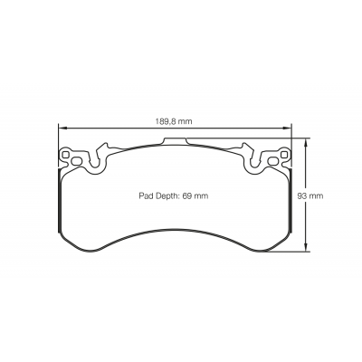 Plaquettes de frein PAGID Racing 4937 Noir Pour disque Céramique