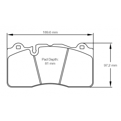 Plaquettes de frein PAGID Racing 8253 Noir Pour disque Céramique