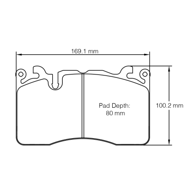 Plaquettes de frein PAGID Racing 8269 Noir Pour disque Céramique