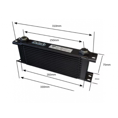 Radiateur Setrab 235mm / 10 rangées sorties femelles 22x150 pression max 10bar GOODRIDGE 610M22I