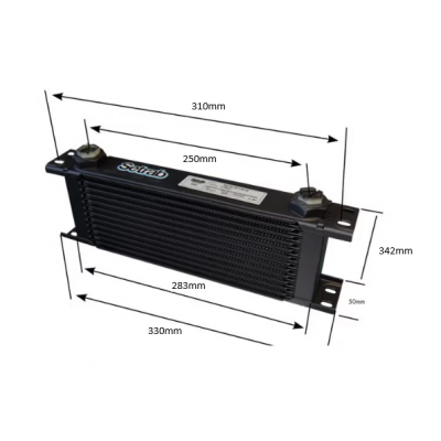 Radiateur Setrab 235mm / 44 rangées sorties femelles 22x150 pression max 10bar GOODRIDGE 644M22I