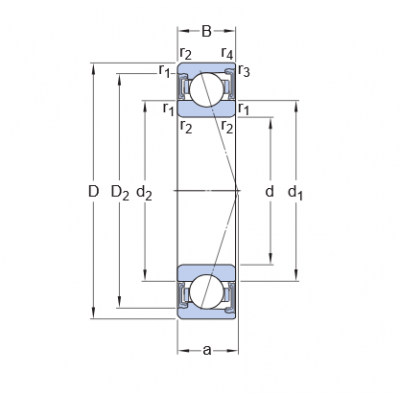 Roulement SKF Racing à billes à contact oblique à une rangée