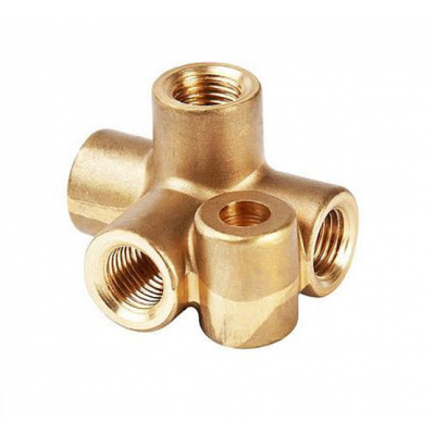 Té bronze femelle 4 voies DH3 3/8x24UNF avec fixation GOODRIDGE 2204-03B