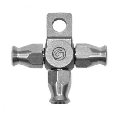 Té inox femelle 3 voies DH3 3/8x24UNF avec fixation GOODRIDGE 5136-03C