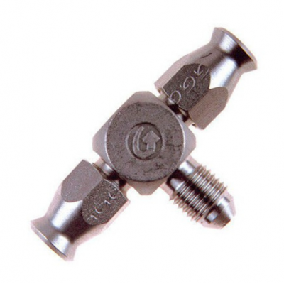 Té inox male 1 voie / femelle 2 voies DH3 3/8x24UNF GOODRIDGE 5131-03C