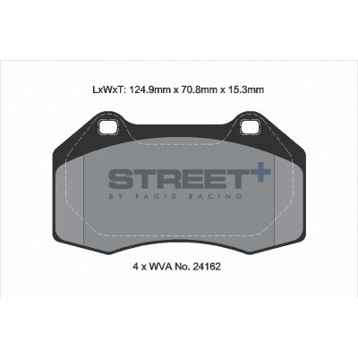 Plaquettes Pagid Street + homologué Route T8186SP2001