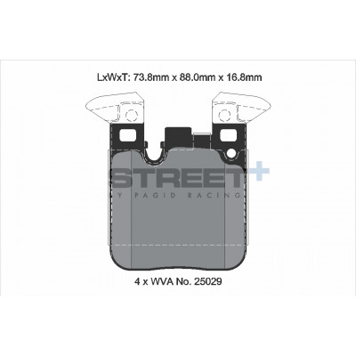 Plaquettes Pagid Street + homologué Route T8105SP2001