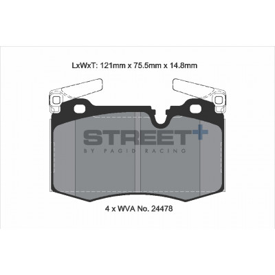Plaquettes Pagid Street + homologué Route T8188SP2001