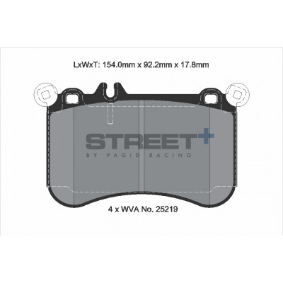 Plaquettes Pagid Street + homologué Route T8116SP2001