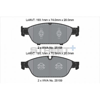 Plaquettes Pagid Street + homologué Route T8109SP2001