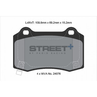 Plaquettes Pagid Street + homologué Route T8055SP2001
