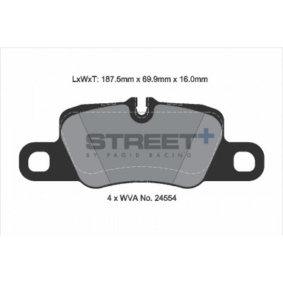 Plaquettes Pagid Street + homologué Route T8078SP2001