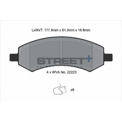 Plaquettes Pagid Street + homologué Route T8136SP2001