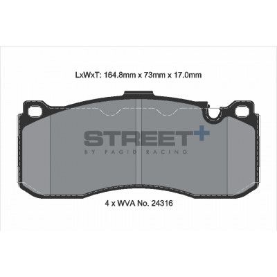 Plaquettes Pagid Street + homologué Route T8068SP2001