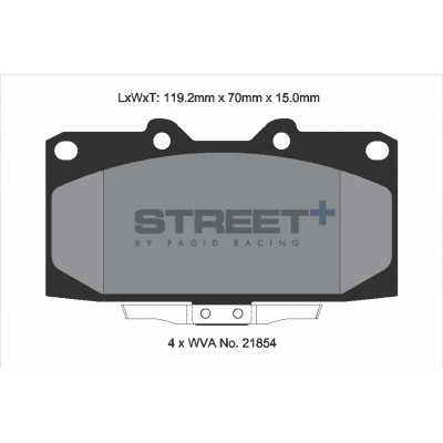 Plaquettes Pagid Street + homologué Route T8308SP2001