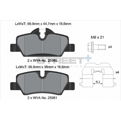 Plaquettes Pagid Street + homologué Route T8305SP2001