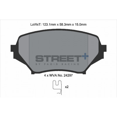 Plaquettes Pagid Street + homologué Route T8301SP2001