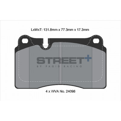Plaquettes Pagid Street + homologué Route T8299SP2001