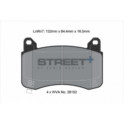 Plaquettes Pagid Street + homologué Route T8280SP2001