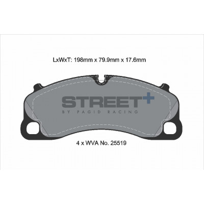 Plaquettes Pagid Street + homologué Route T8276SP2001