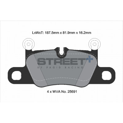 Plaquettes Pagid Street + homologué Route T8275SP2001