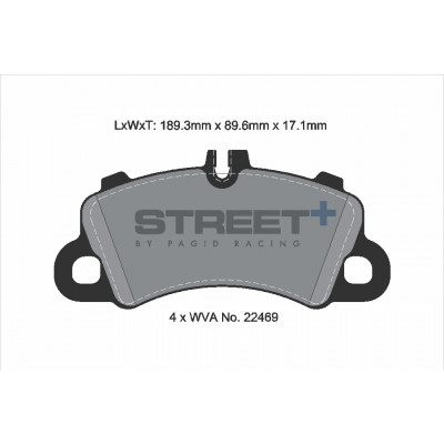 Plaquettes Pagid Street + homologué Route T8271SP2001