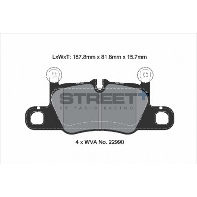Plaquettes Pagid Street + homologué Route T8272SP2001