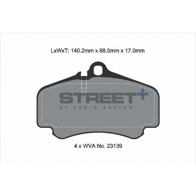 Plaquettes Pagid Street + homologué Route T8224SP2001