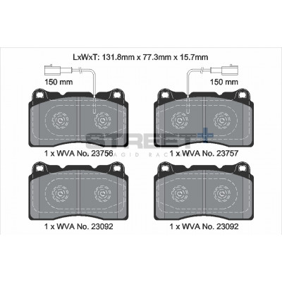 Plaquettes Pagid Street + homologué Route T8254SP2001