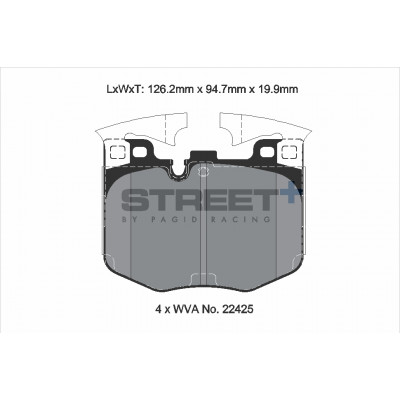 Plaquettes Pagid Street + homologué Route T8209SP2001