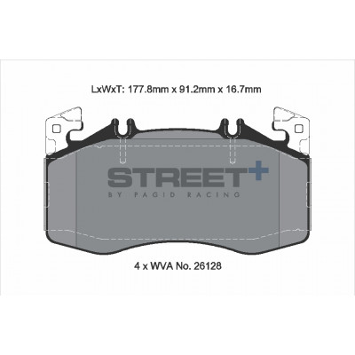 Plaquettes Pagid Street + homologué Route T8217SP2001